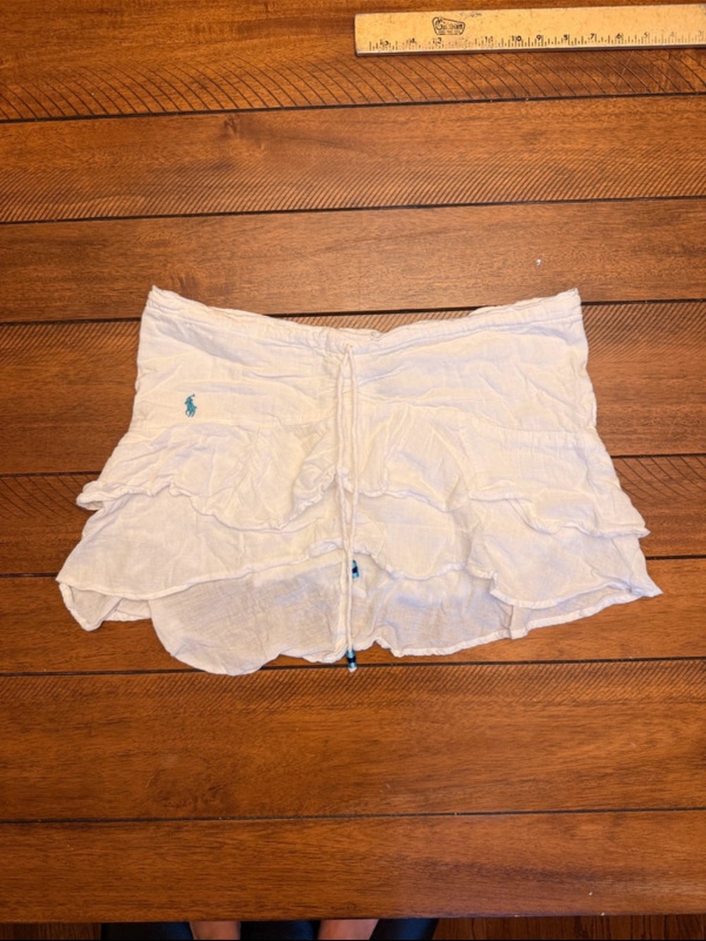 Rare black label vintage Ralph Lauren White Ruffled skirt
